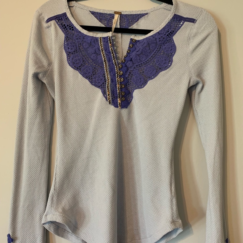 Free People embellished Henley